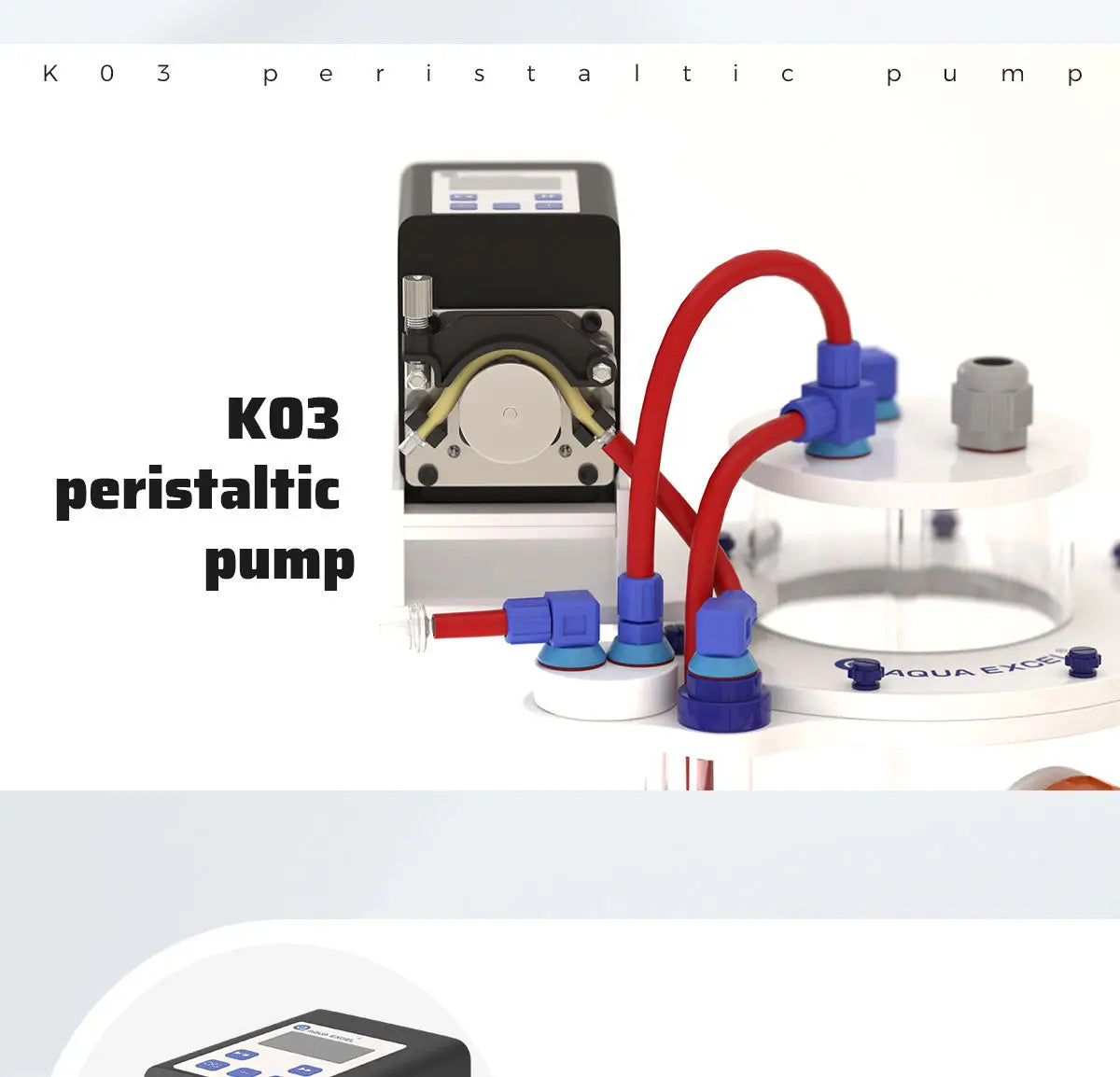 AE-CR60S Calcium Reactor Marine Aquarium Equipment With K03 Peristaltic Pump Suitable For 211 Gallon Reef Tank Coral Growth