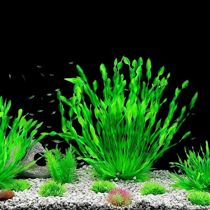 Artificial Underwater Plants Aquarium Fish Tank Seaweed Decoration Green Purple Water Grass Viewing Decorations for Home