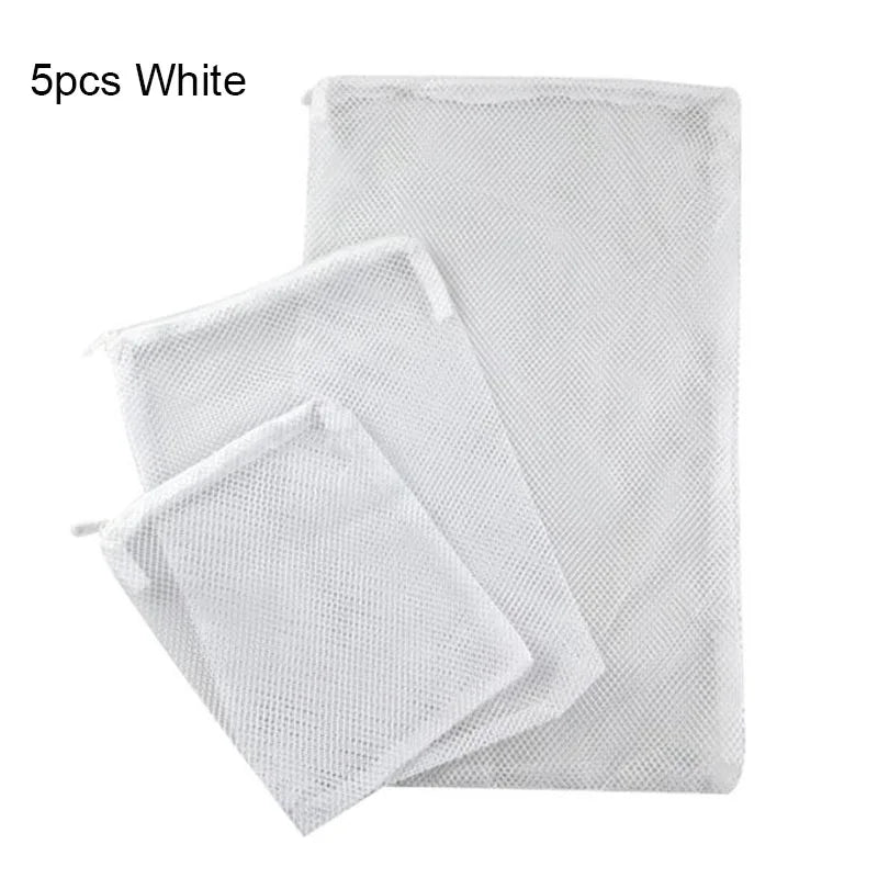 5Pcs Filter Mesh Bag Aquarium Pond for Bio Ball Carbon Media Ammonia Fish Tank Isolation Bag Accessories