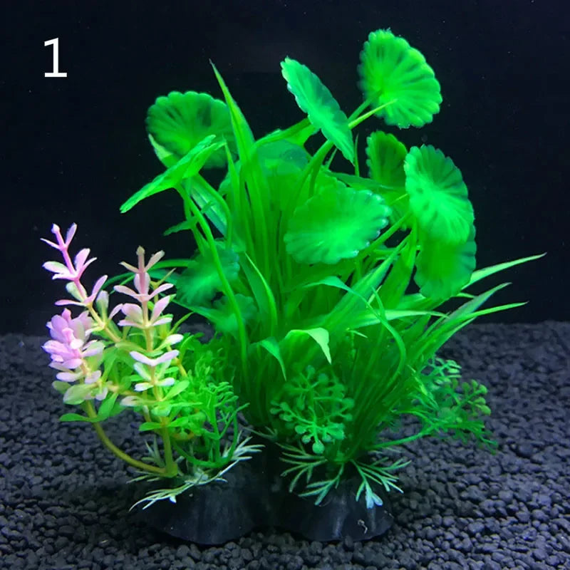 Aquarium Artificial Decor Plants Simulation Water Weeds Ornament Fish Tank Plant Water Weeds Aquarium Grass Decoration 14Cm
