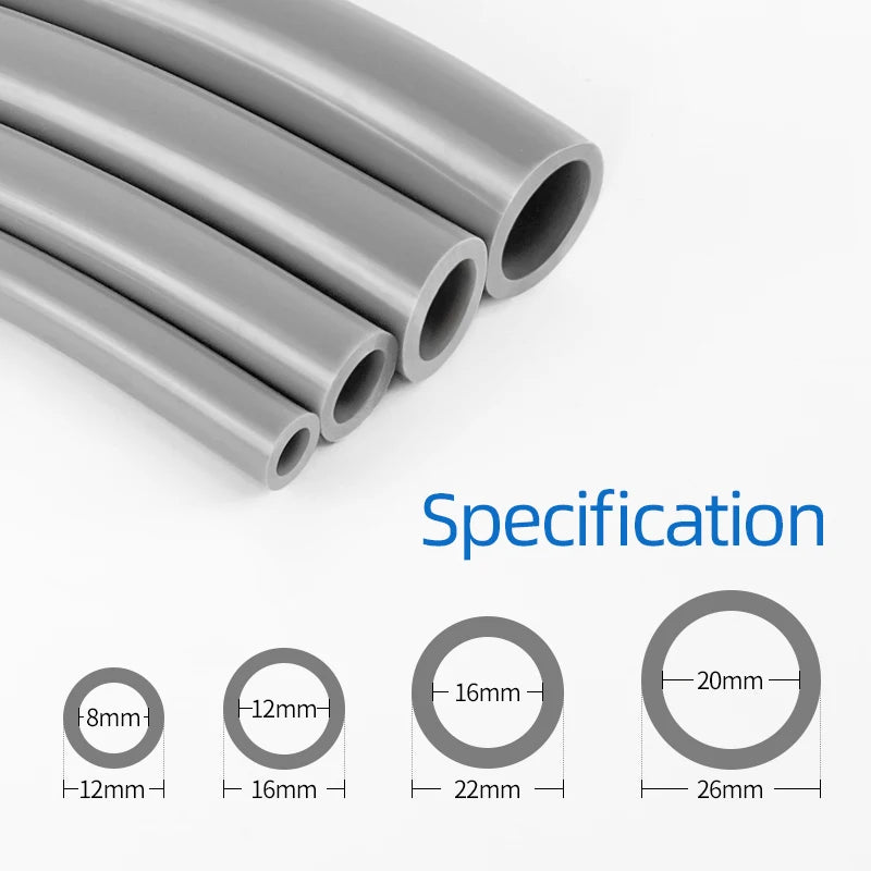 Aquarium Fish Tank Hose Eco-friendly PVC Tube Grey Filter Drum Equipment Flexible Transparent Vinyl For Aquariums & Accessories
