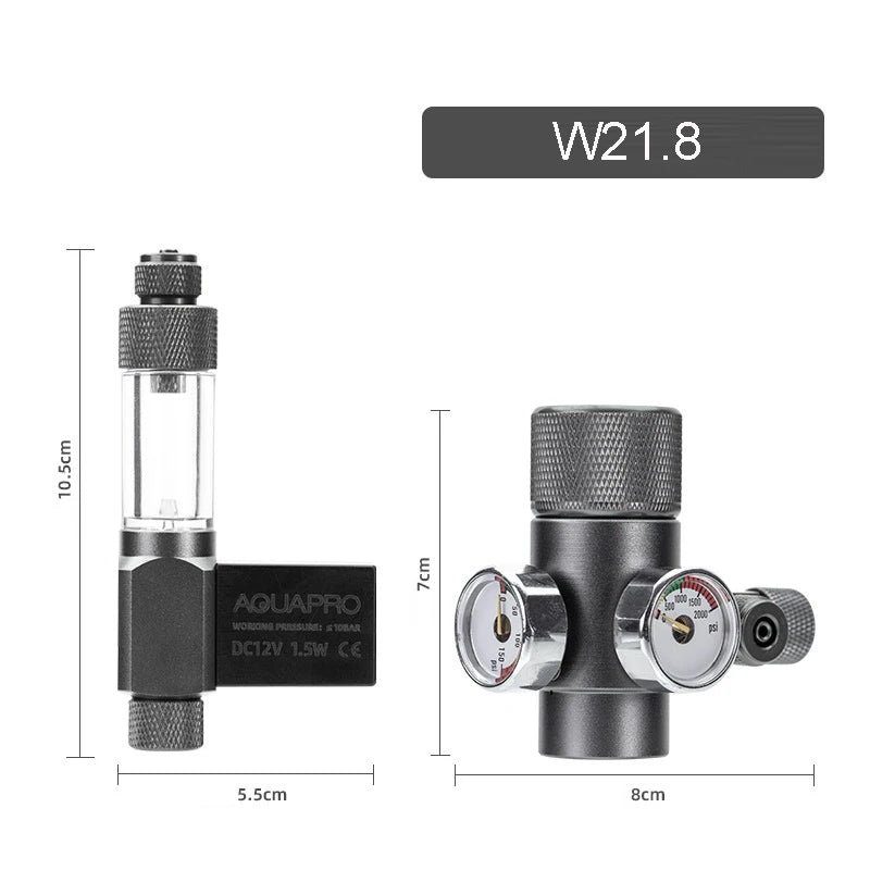 Aquarium Co2 Regulator Mini System Carbon Dioxide Reducer Solenoid Valve Cylinder Accessories Fish Tank Equipment Terrarium Set