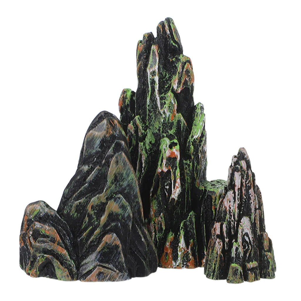 3Pcs Mini Rockery Artificial Rock Landscape Decoration Resin Scenic Stones for Zen Garden Aquarium Sand Table Micro Landscape