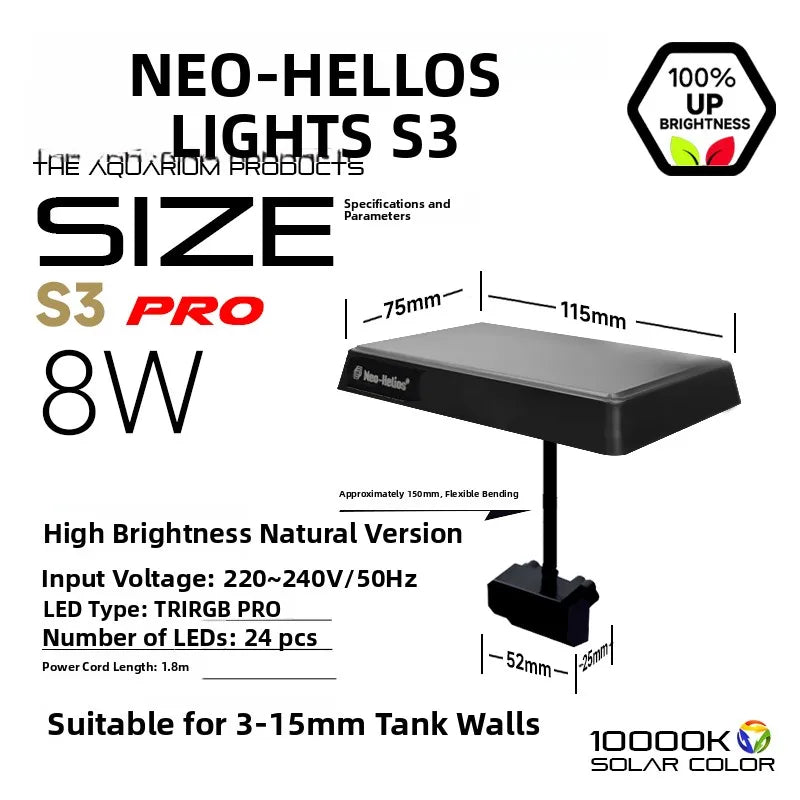 Neo S3 Full Spectrum Plant Growth LED Light for Aquarium Color Enhancing Algae Bloom Control Landscape Lighting Pet Equipment