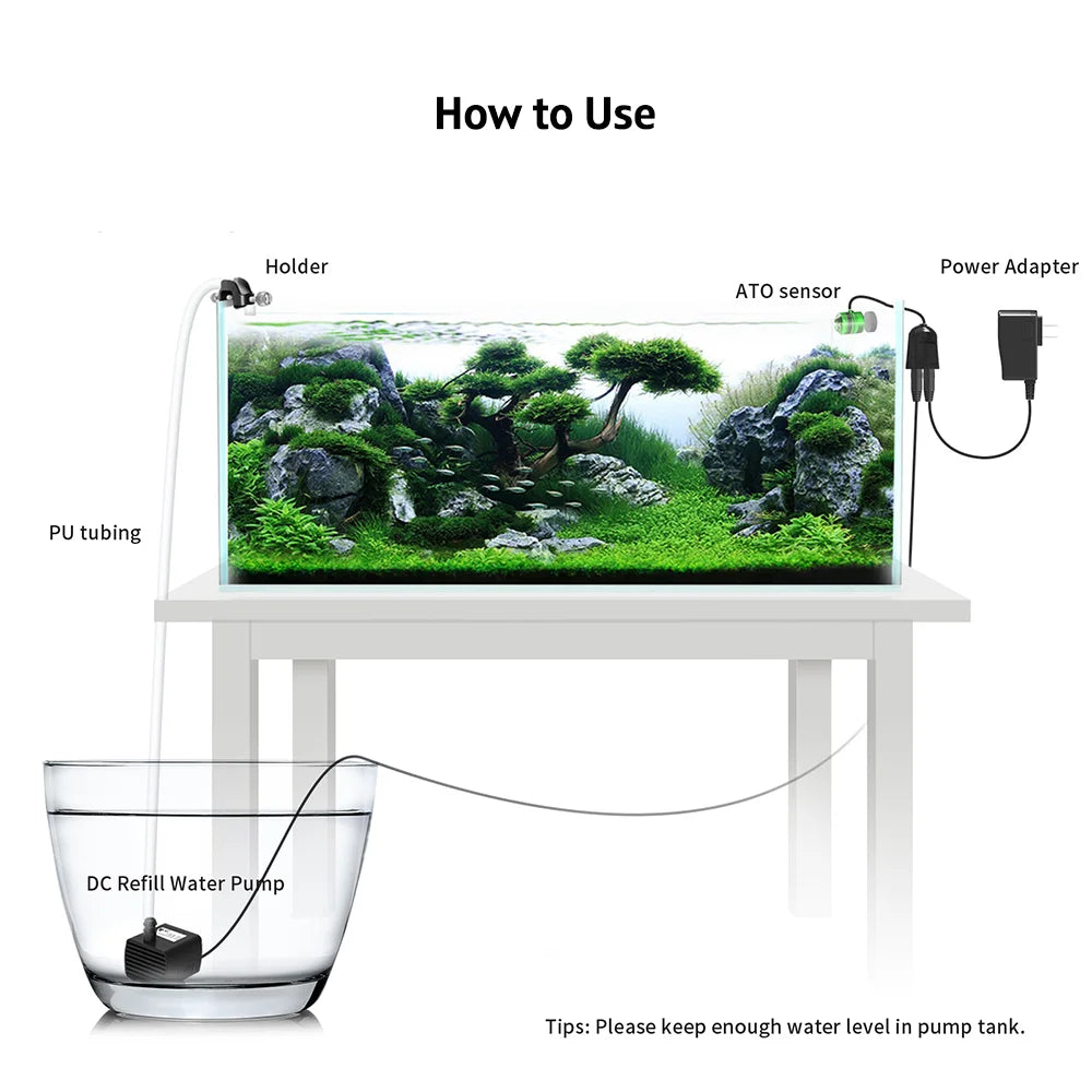 FZONE ATO-380P AUTO TOP Off System Aquarium Water Refill Pump Smart Automatic Accessory For Fish Tanks Aquariums Set Filter