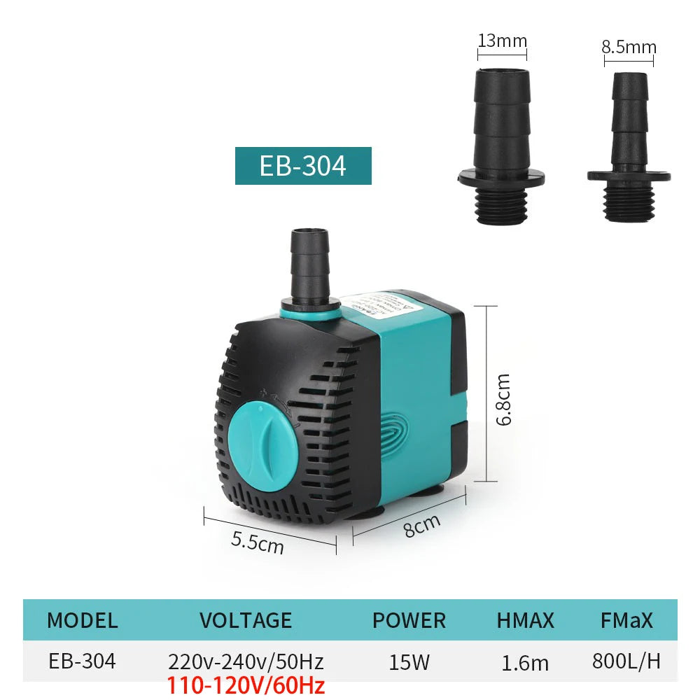 3-60W Ultra-Quiet Submersible Water Pump Fountain Fish Pond Aquarium Water Pump Filter Fish Tank Fountain Pump 220V-240V/110V