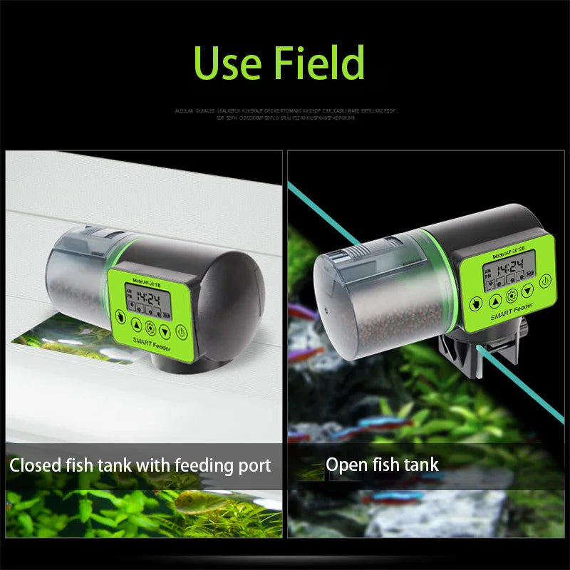 Automatic Fish Feeder Digital Fish Tank Aquarium Food Dispenser Plastic Intelligent Timing Electric Fish Feeding Tool for Turtle