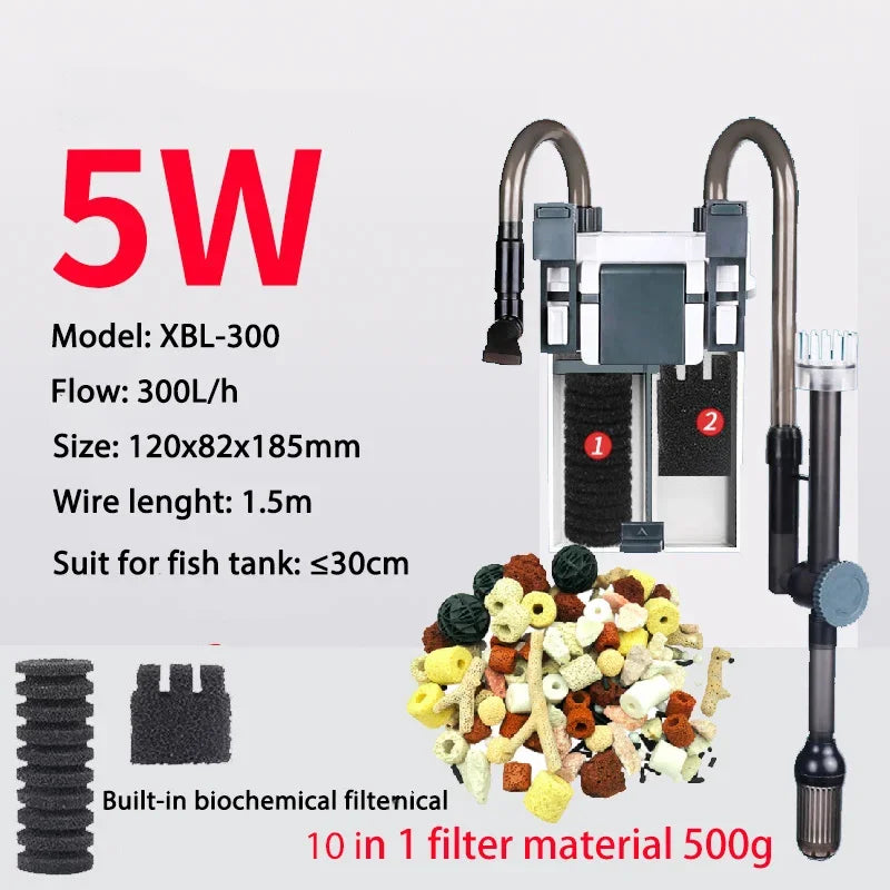 220-240V 50HZ SUNSUN XBL Series Aquarium Wall Mounted Filter Barrel External Fish Tank Small Silent Hang on Filter