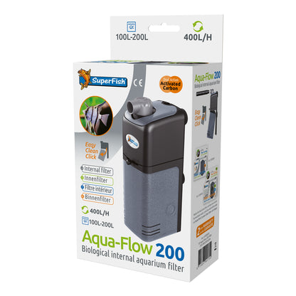 SUPERFISH AQUAFLOW INTERNAL POWER FILTER AQUARIUM SPRAY BAR FISH TANK BIO MEDIA
