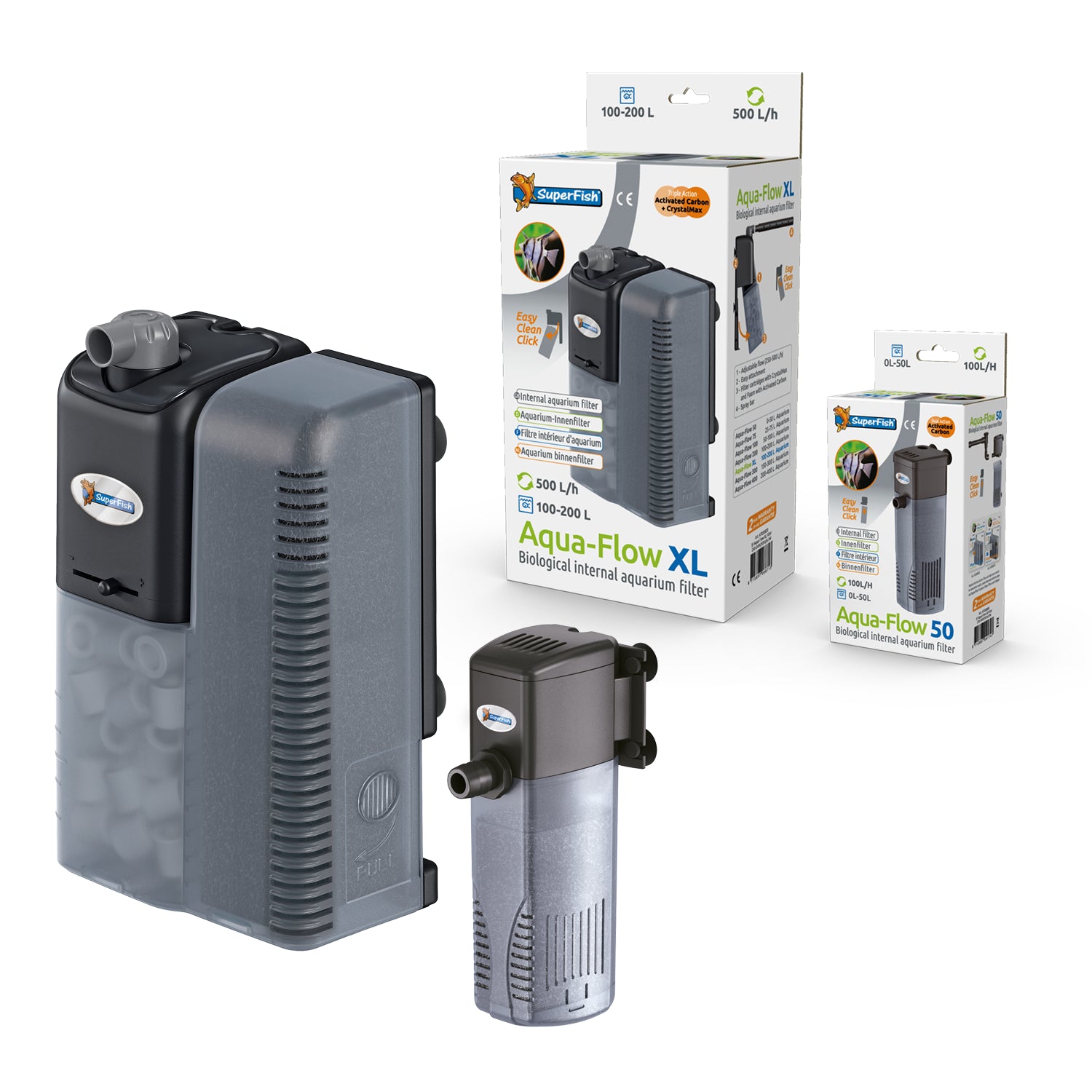 SUPERFISH AQUAFLOW INTERNAL POWER FILTER AQUARIUM SPRAY BAR FISH TANK BIO MEDIA