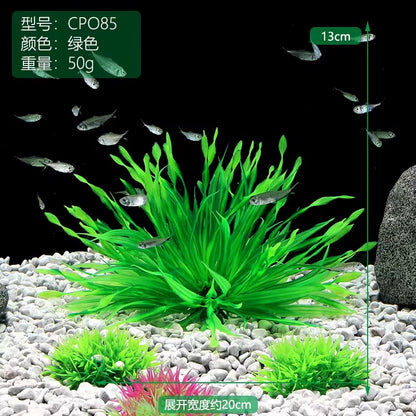 1Pc Artificial Underwater Plants Aquarium Fish Tank Seaweed Decoration Green Purple Water Grass Viewing Decorations for Home