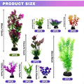 Aquarium Decor Set Artificial Plastic Plants for Fish Tank Plastic Grass Weeds for Aquatic Landscape Easy Aquascape Kit