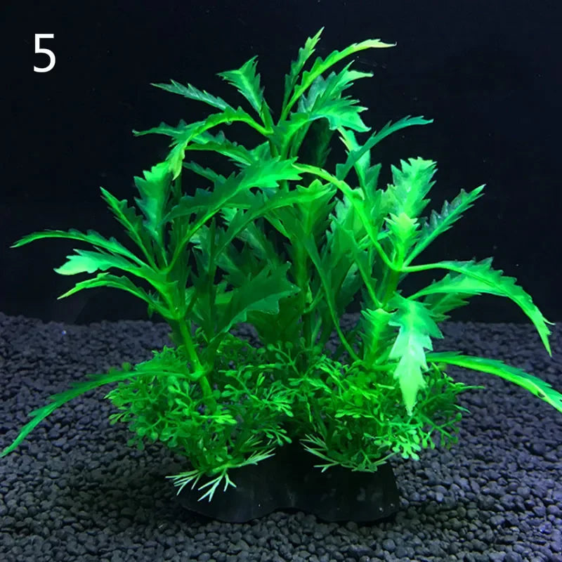 Aquarium Artificial Decor Plants Simulation Water Weeds Ornament Fish Tank Plant Water Weeds Aquarium Grass Decoration 14Cm