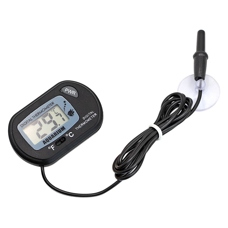 Fish Tank Thermometer Aquarium Adsorbable Digital Display Temperature Detector LCD Screen Display Celsius Fish Tank Tool Aquatic