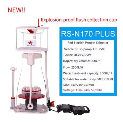 110-240V Red Starfish  Aquarium Internal Protein Skimmer Sump Pump Saltwater Marine Reef Needle Wheel Venturi Pump 200-600L