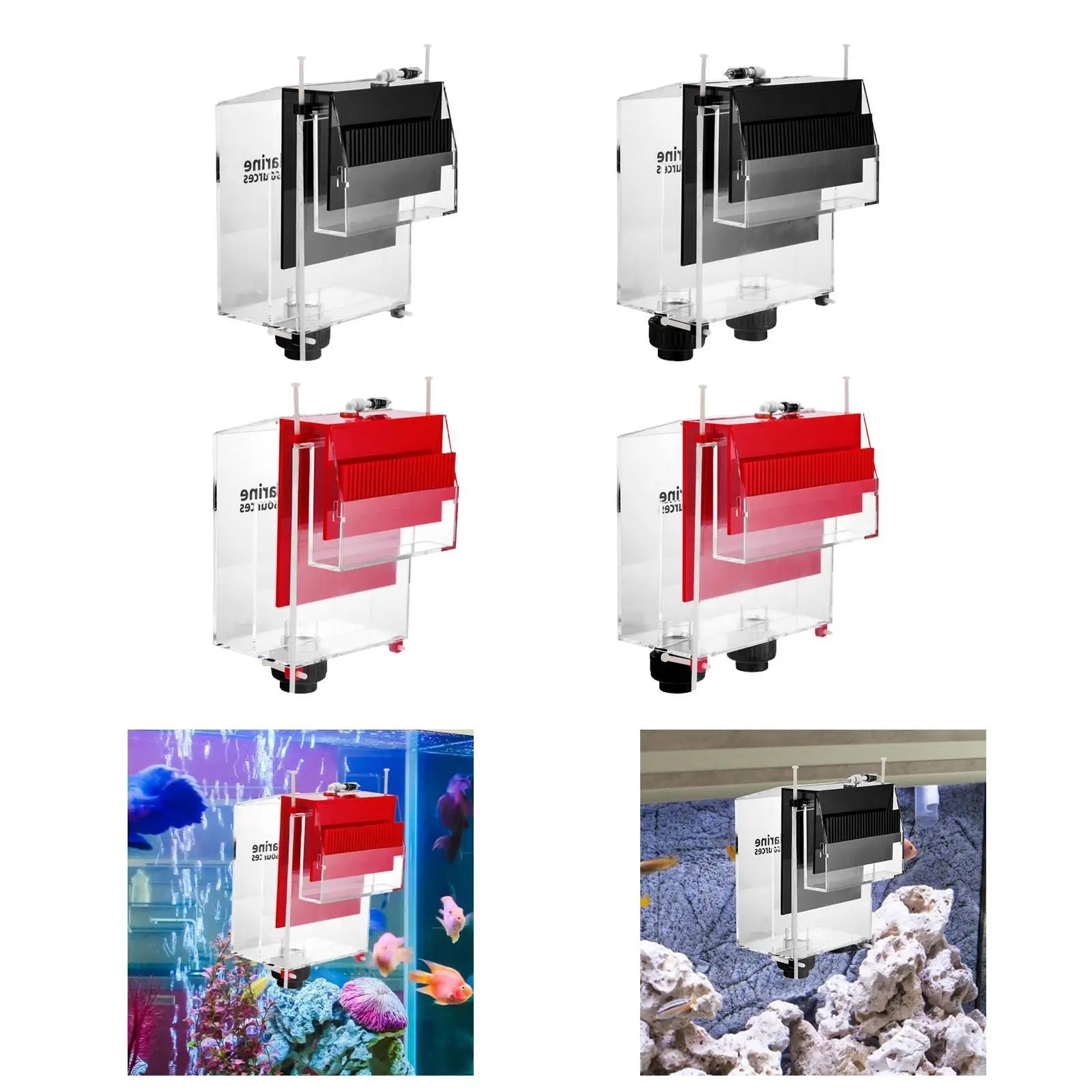 Overflow Box for Aquariums Fish Tank Inlet Hang on Detachable Acrylic Landscaping Decoration 2500L Aquarium Equipment