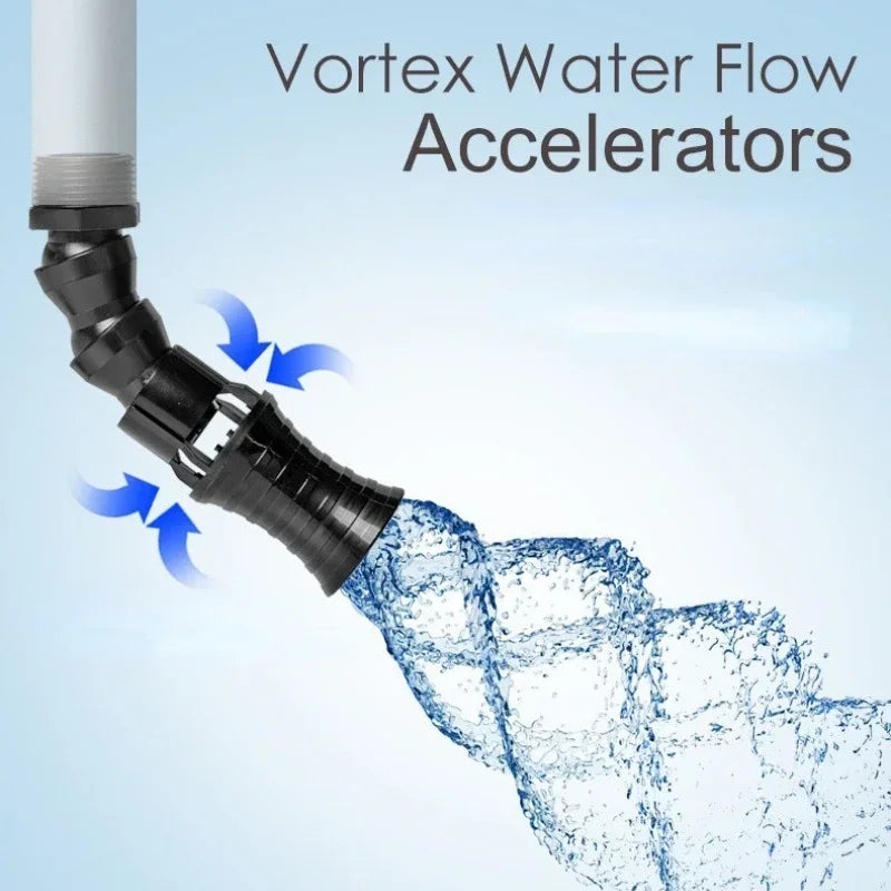 Aquarium Rotating Water Outlet Nozzle 1/2" 3/4'' 1" Adjustable Direction Vortex Water Flow Accelerator Fish Tank Filter Pump