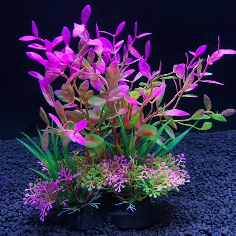 Aquarium Artificial Decor Plants Simulation Water Weeds Ornament Fish Tank Plant Water Weeds Aquarium Grass Decoration 14Cm