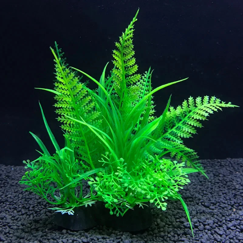 Aquarium Artificial Decor Plants Simulation Water Weeds Ornament Fish Tank Plant Water Weeds Aquarium Grass Decoration 14Cm