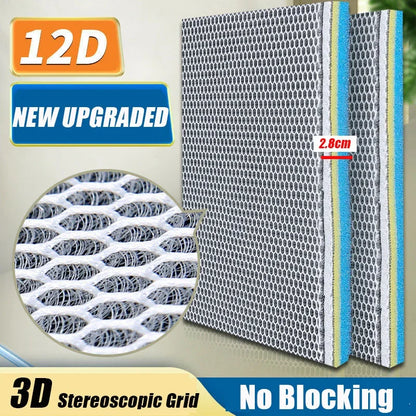 12D 8D Aquarium Filter Sponge Media Upgraded 12-Layers No Glue Filter Pads Fish Tank Skimmer Koi Pond Filter Cotton Accessories