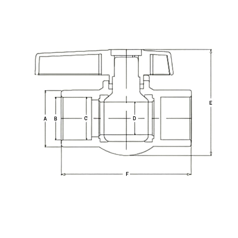 1pcs PVC Pipe Female/Female 1" BSP Thread Ball Valve
