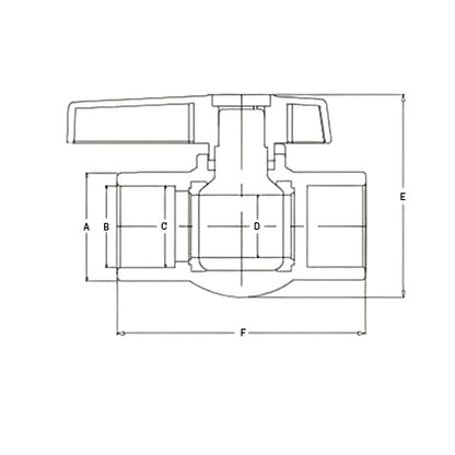 1pcs PVC Pipe Female/Female 1" BSP Thread Ball Valve